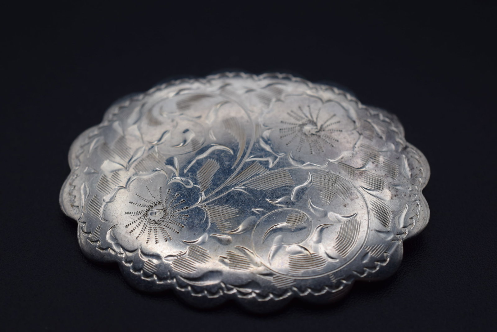 Sterling Brooch 1 3/4" Lot GJ 540 (1 of 2)