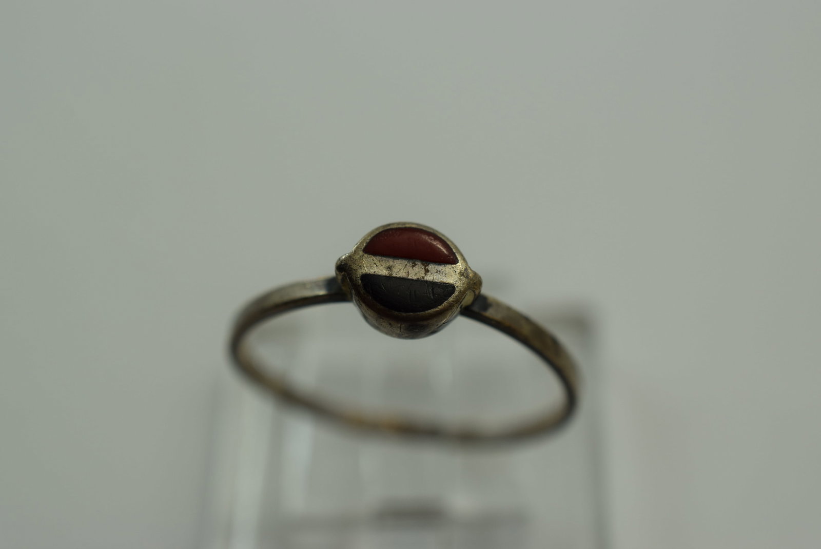 Enamel Sterling 925 Ring Size 5.75 Vintage Lot # JM 542 (1 of 2)