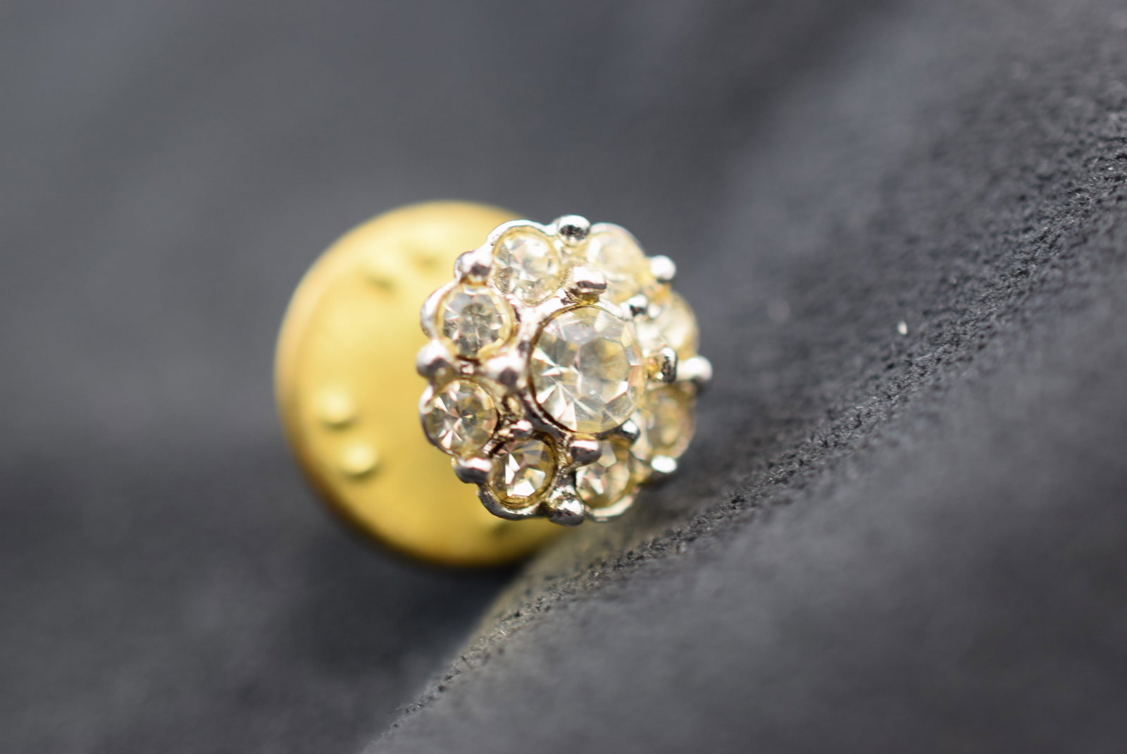 Rhinestone Push Pin Tie Tack Vintage Lot # JM 592 (1 of 2)