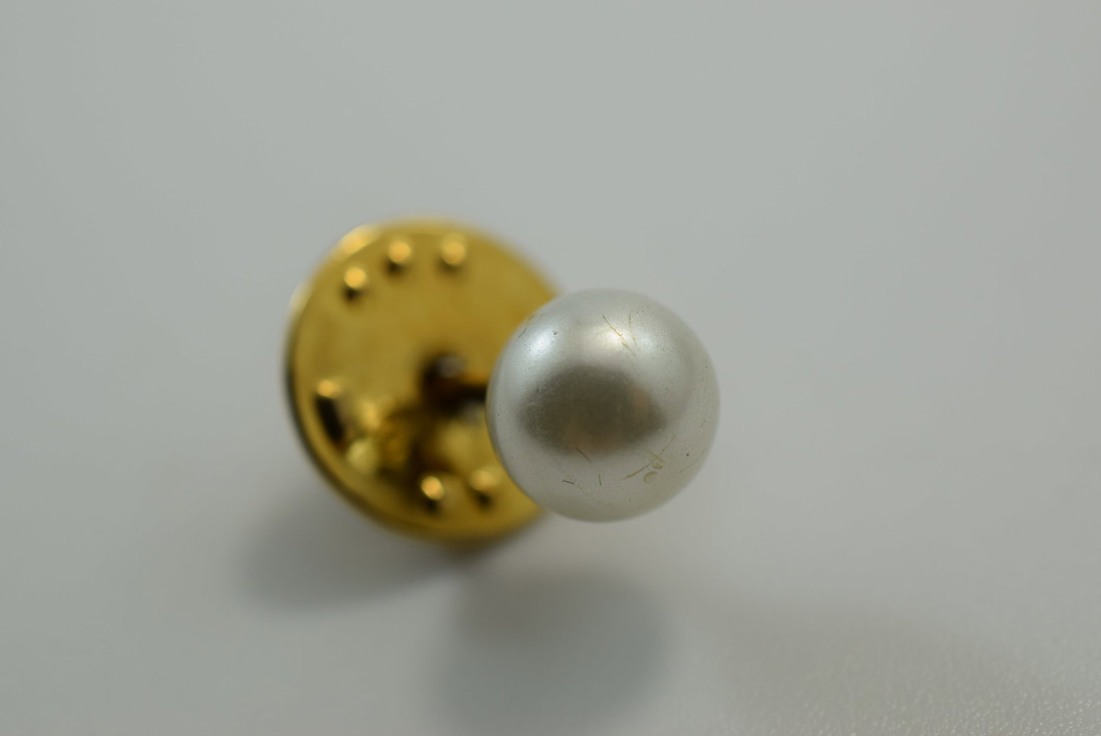 Faux Pearl Push Pin Tie Tack Vintage Lot # JM 594: Faux Pearl Push Pin Tie Tack Vintage