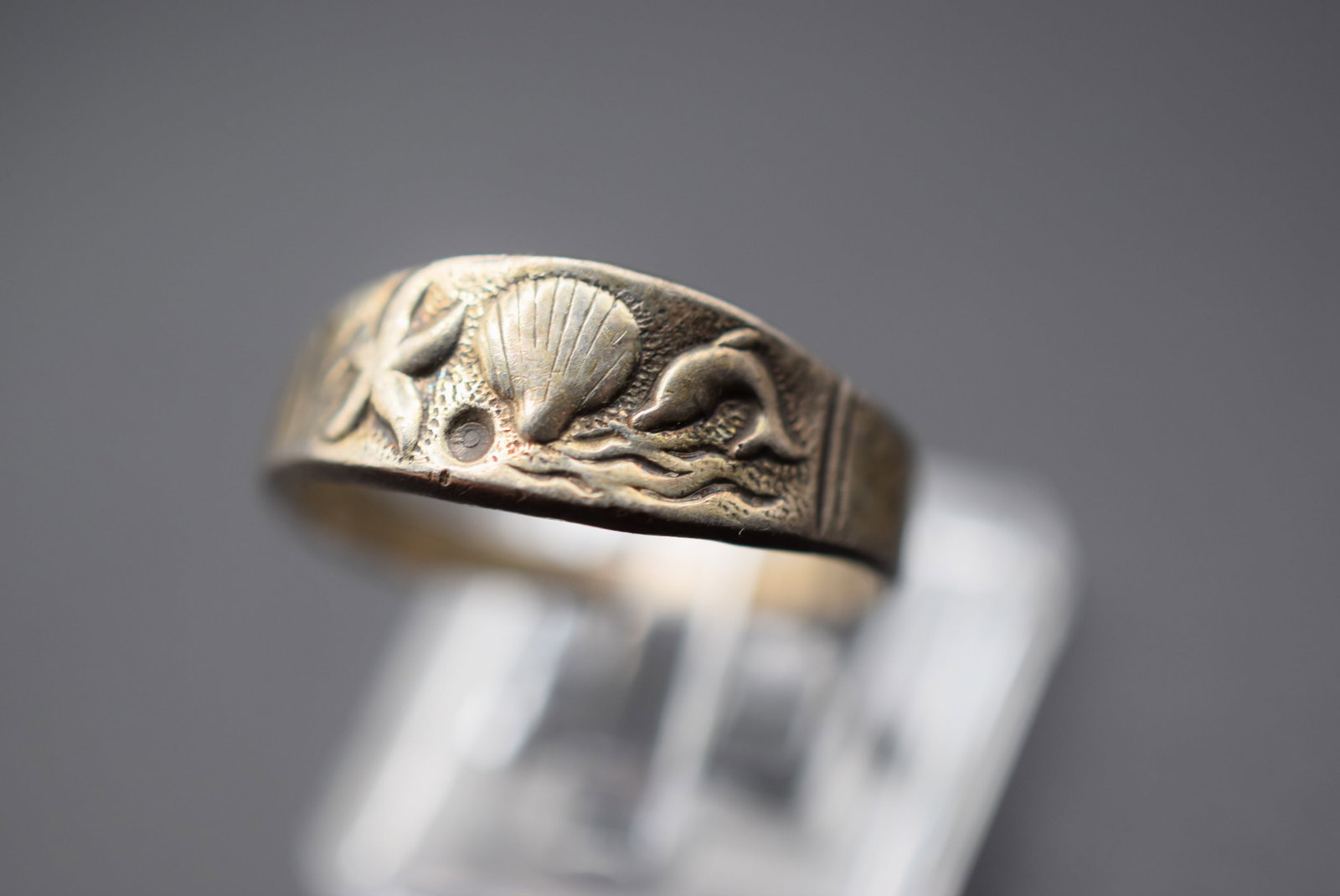 Sterling Ring Size 9.5 Ocean Lot GJ 606: Sterling Ring Size 9.5 Ocean