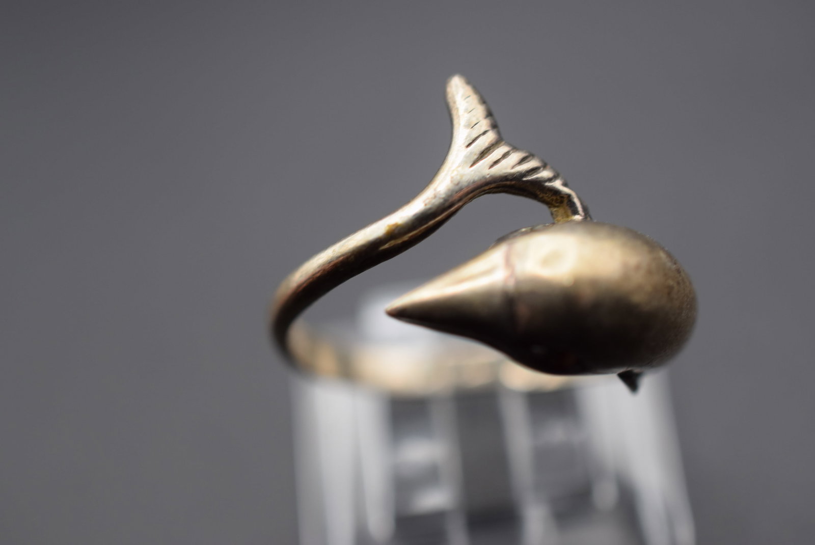 Dolphin Sterling Ring Size 7.5 Lot GJ 615: Dolphin Sterling Ring Size 7.5