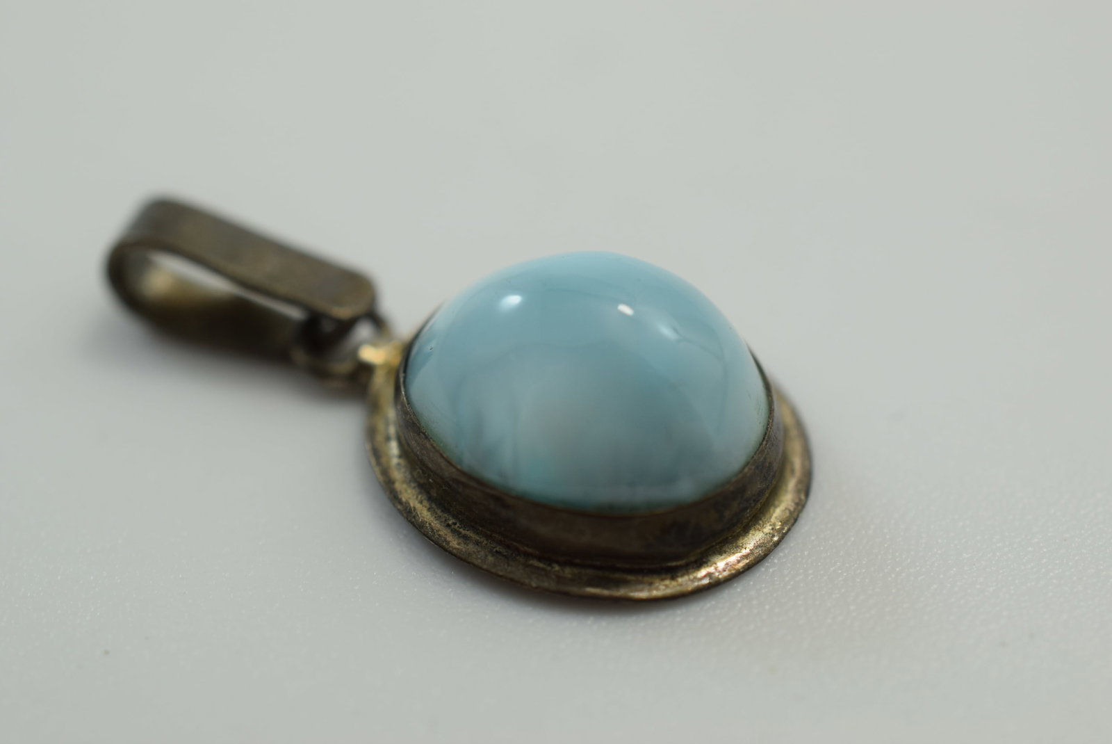 Larimar Sterling Silver 925 Pendant Vintage Lot # JM 663 (1 of 2)
