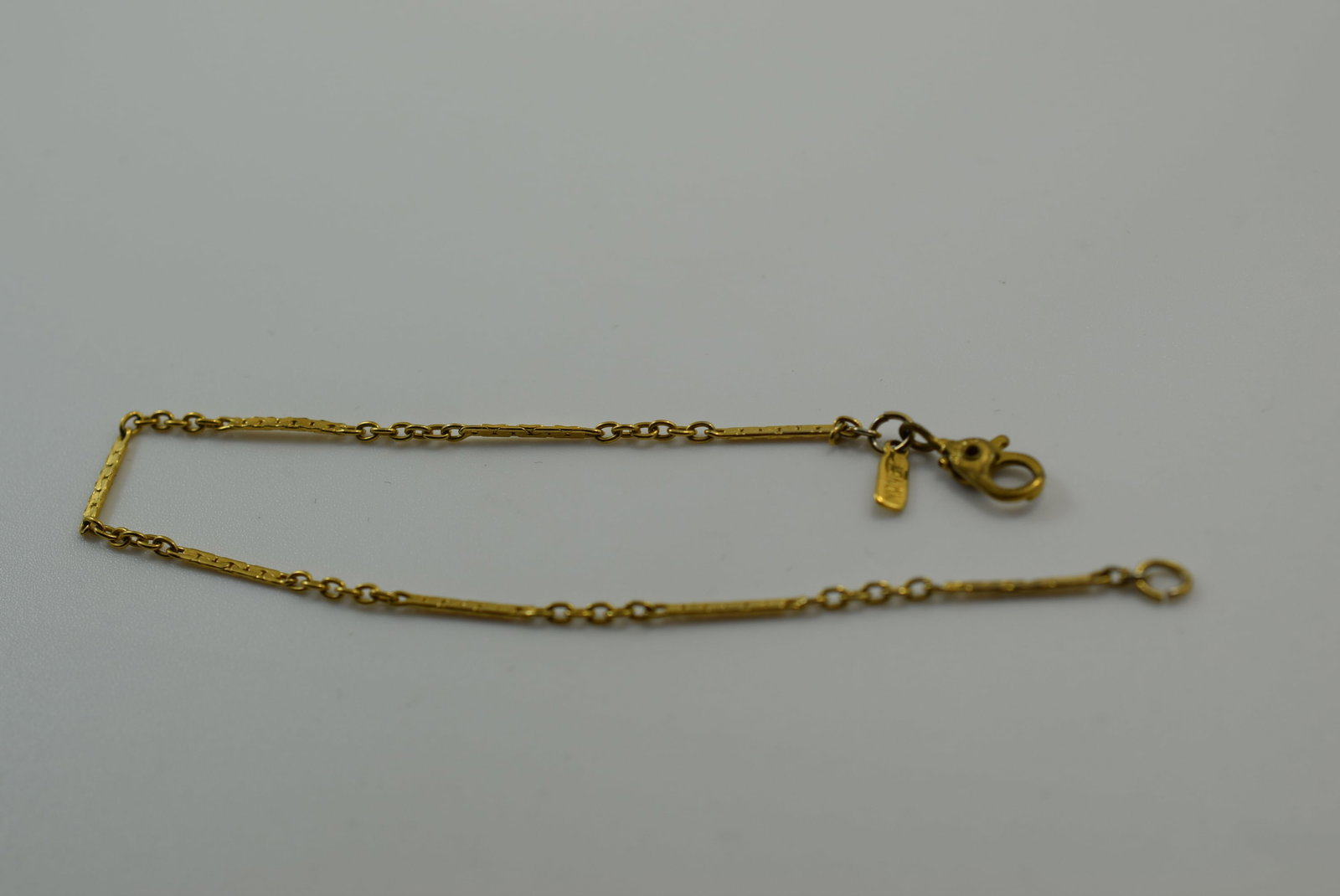 Monet Signed Detailed Link Bracelet 7" Vintage Lot # JM 709 (1 of 2)