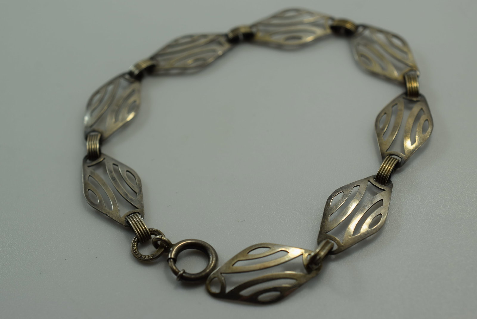 Edwardian OLD Sterling Silver 925 Bracelet Vintage Lot # JM 715 (1 of 2)