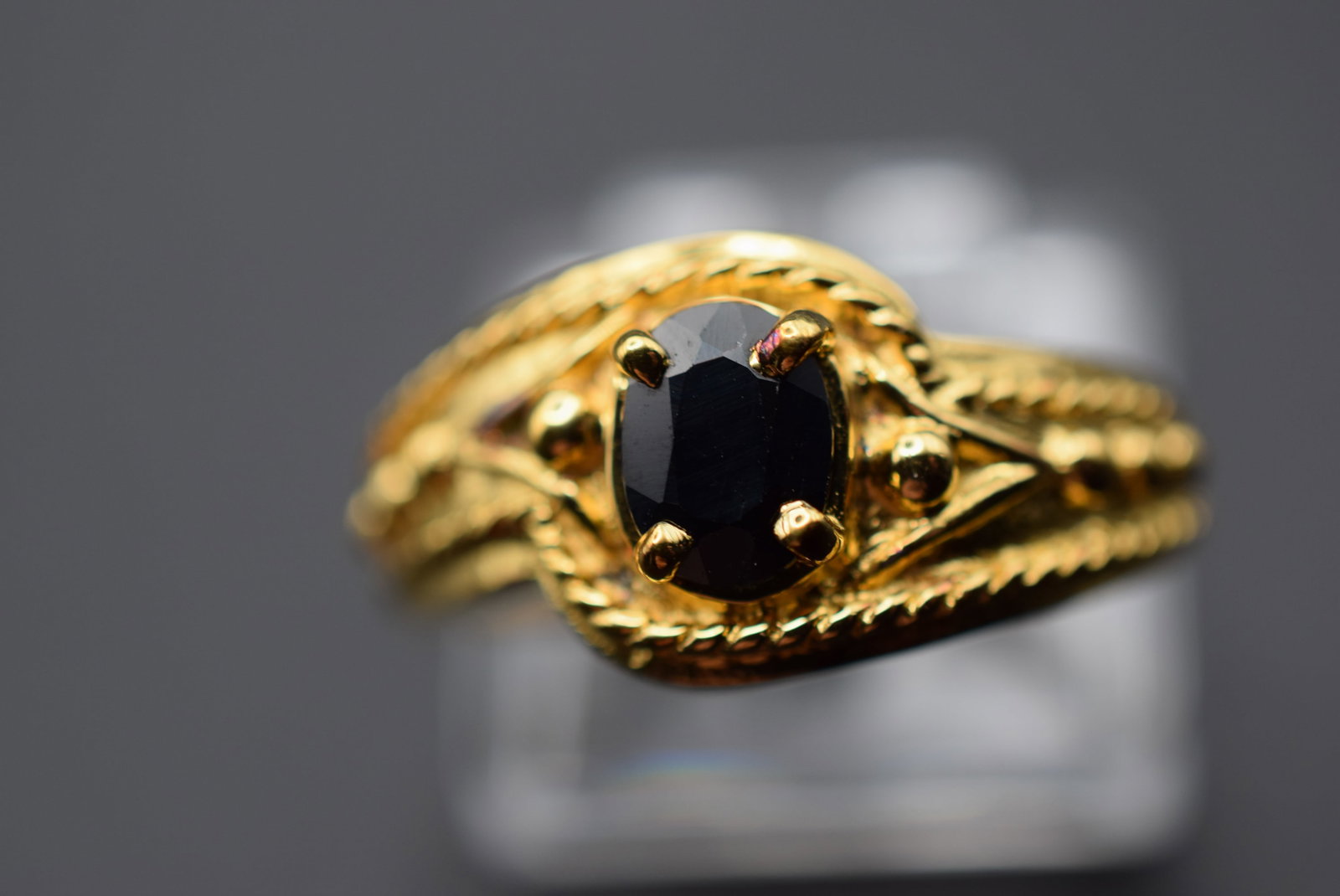 Sterling 925 Vermeil 1970's Ring Size 9.25 Lot GJ 722: Sterling 925 Vermeil 1970's Ring Size 9.25