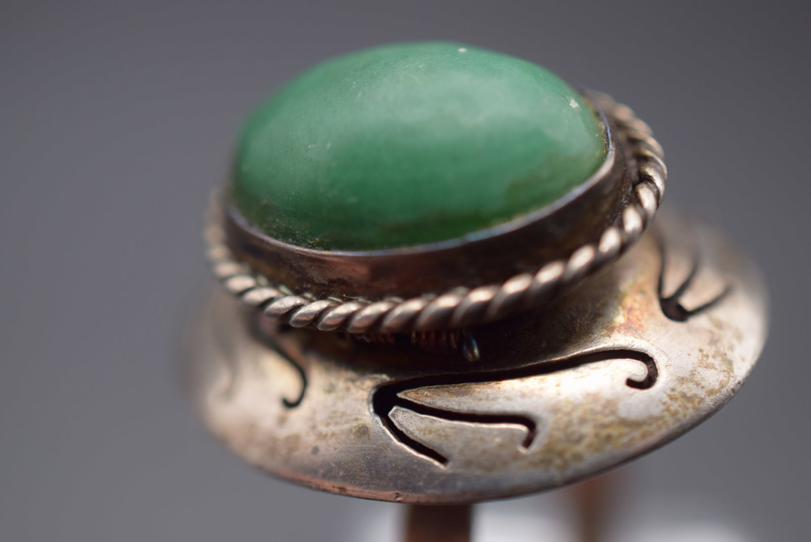 Sterling Stone Cutwork Sterling Silver 925 Ring Size 7 Lot GJ 747 (1 of 4)