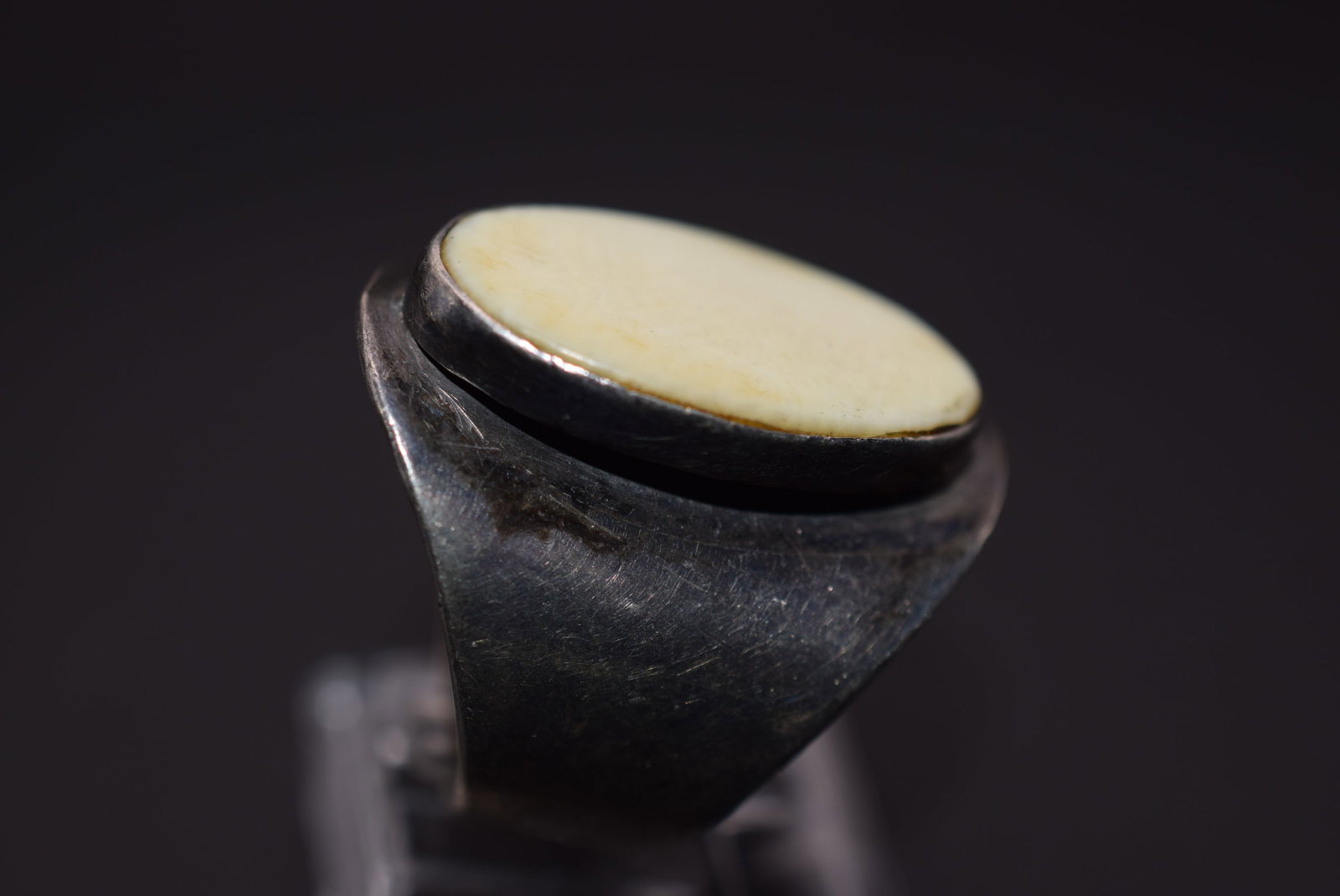 Bone Huge Vintage Sterling Silver 925 Ring Size 7 Lot GJ 786 (1 of 2)