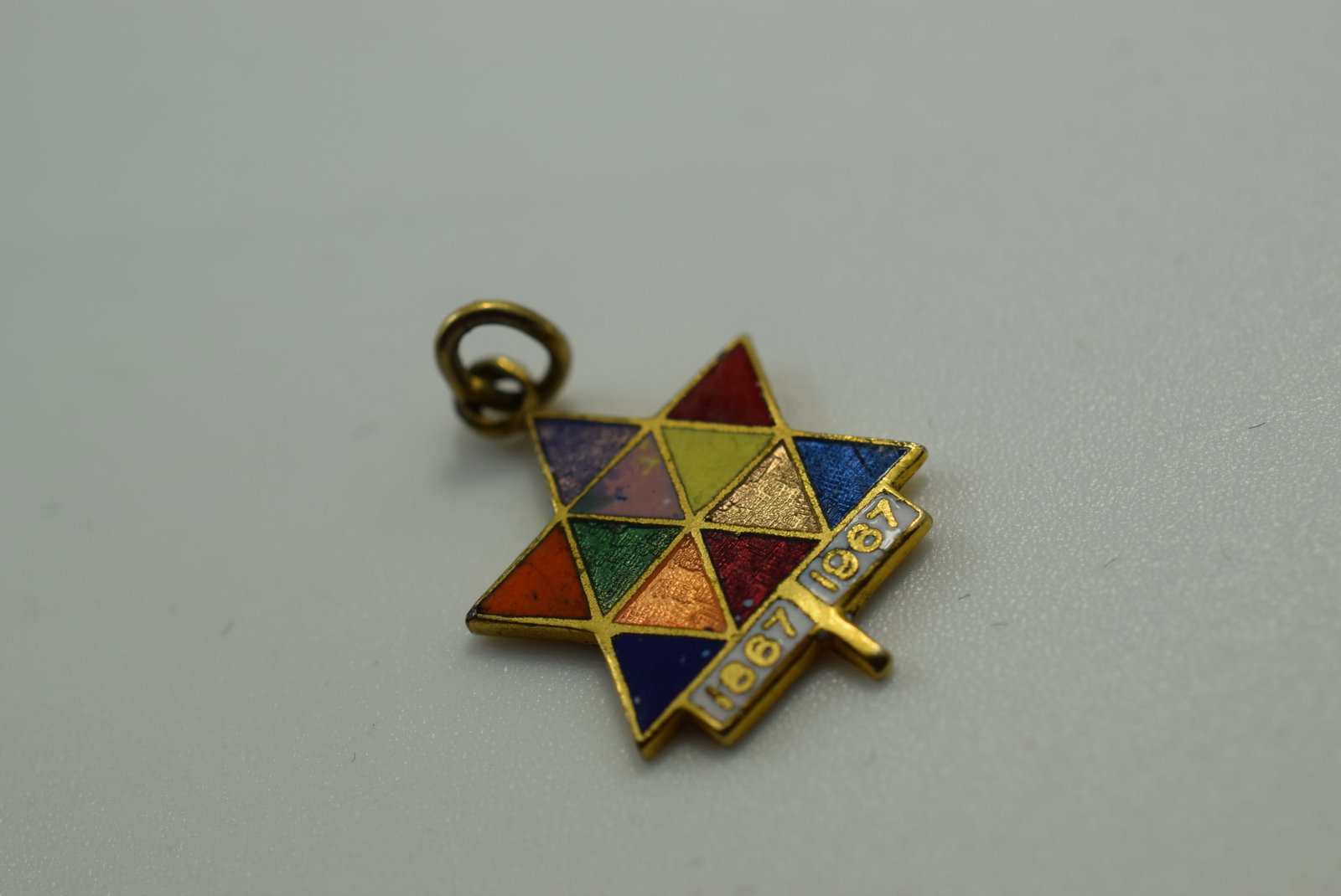 1967 Enamel Expo Charm Pendant Vintage Lot # JM 803: 1967 Enamel Expo Charm Pendant Vintage
