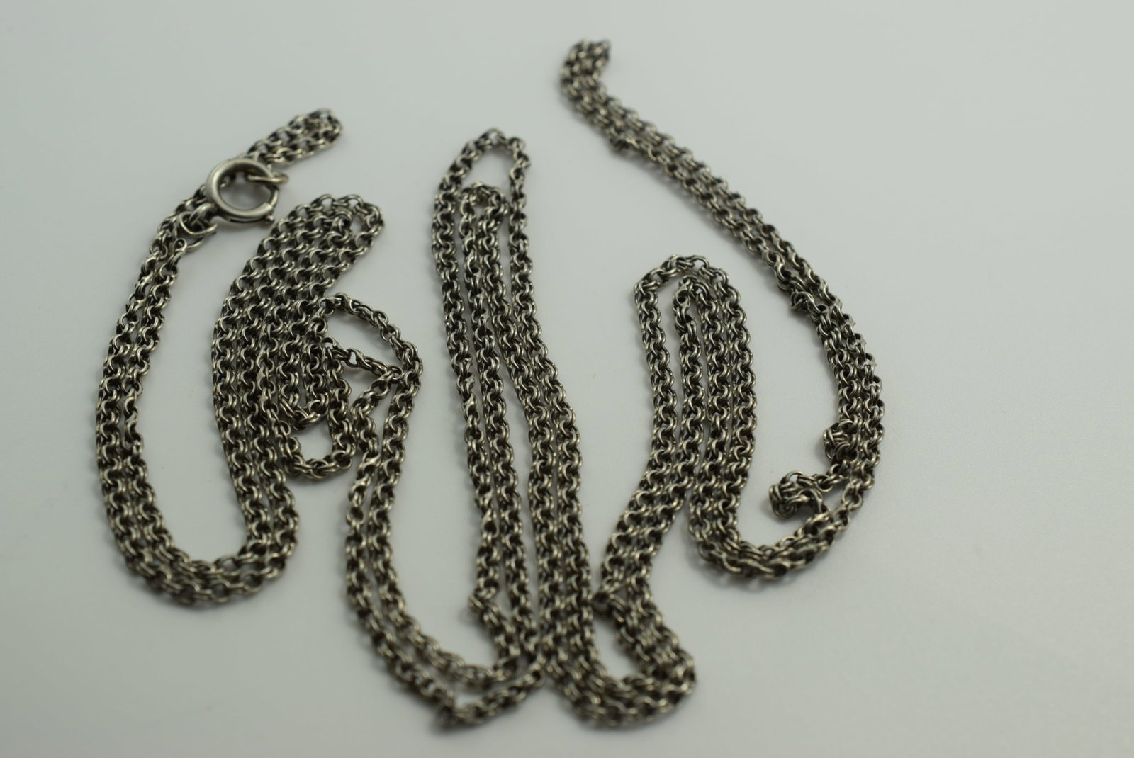 54" Long Chain Necklace Double links Vintage Lot # JM 885: 54" Long Chain Necklace Double links Vintage