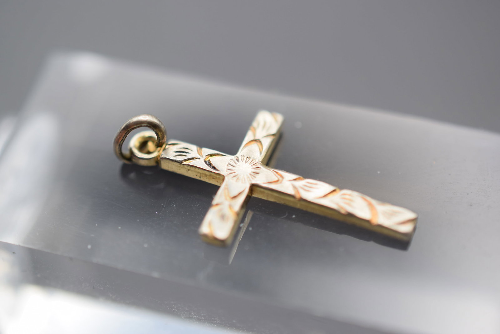 Cross Pendant Sterling Silver 925 1" Lot GJ 931: Cross Pendant Sterling Silver 925 1"