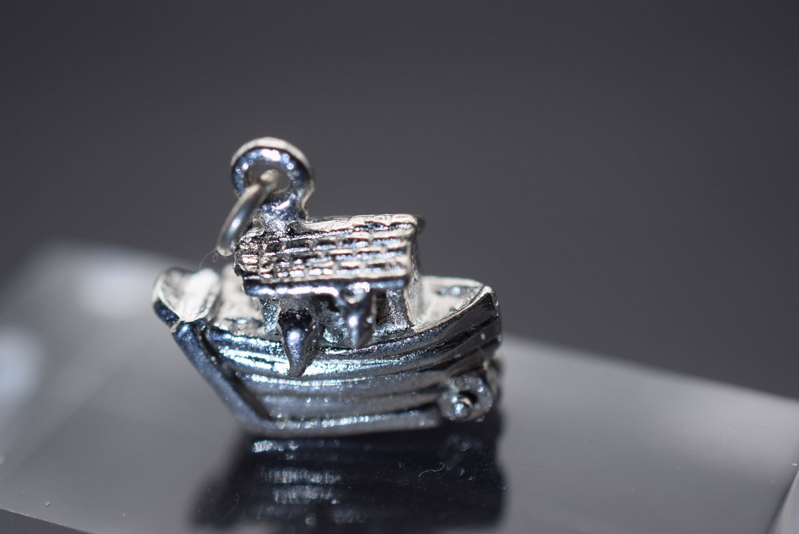 Noah Ark Boat Sterling Silver 925 Charm Pendant Lot GJ 956: Noah Ark Boat Sterling Silver 925 Charm Pendant