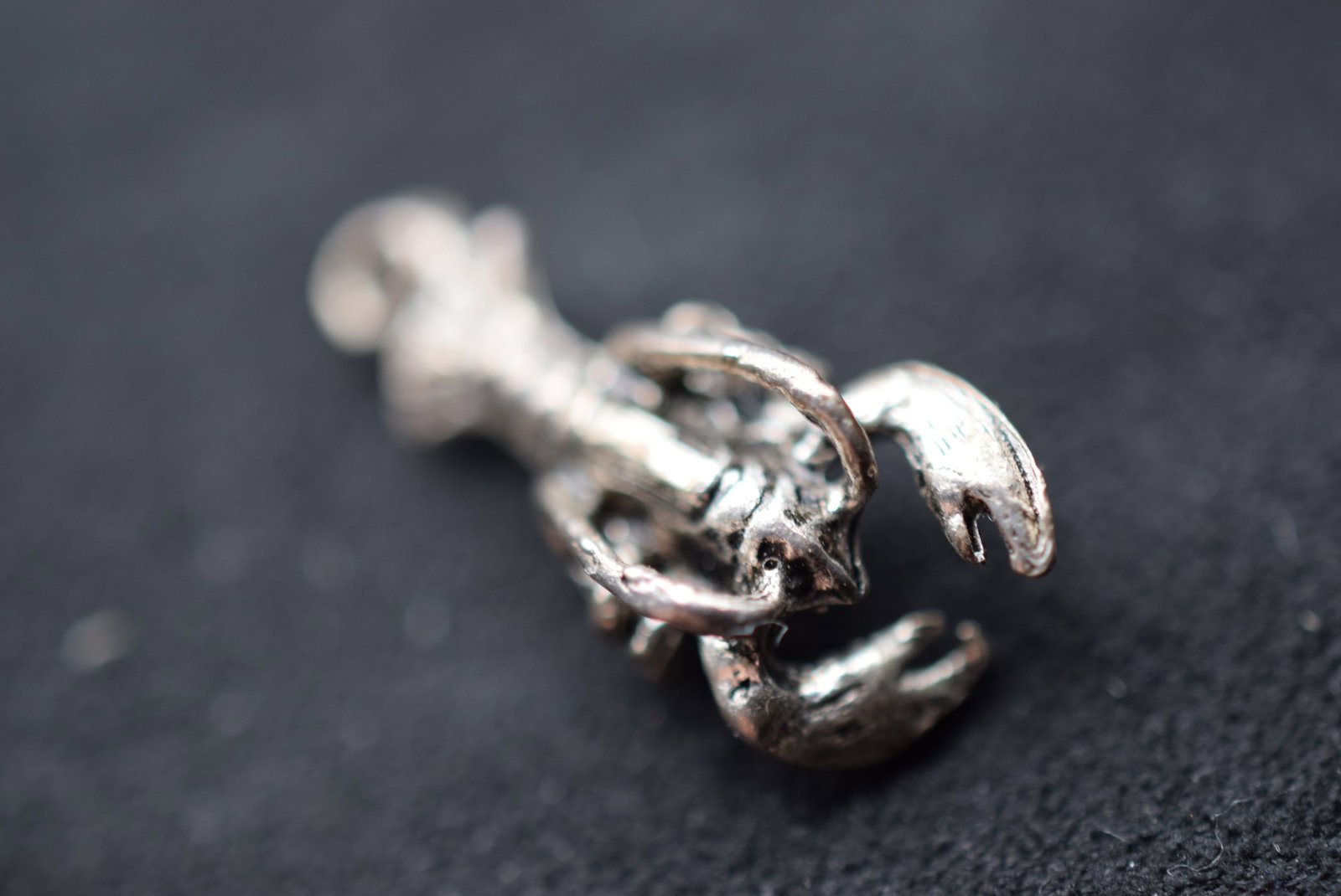 Lobster Fish Sterling Silver 925 Charm Pendant Lot GJ 960: Lobster Fish Sterling Silver 925 Charm Pendant