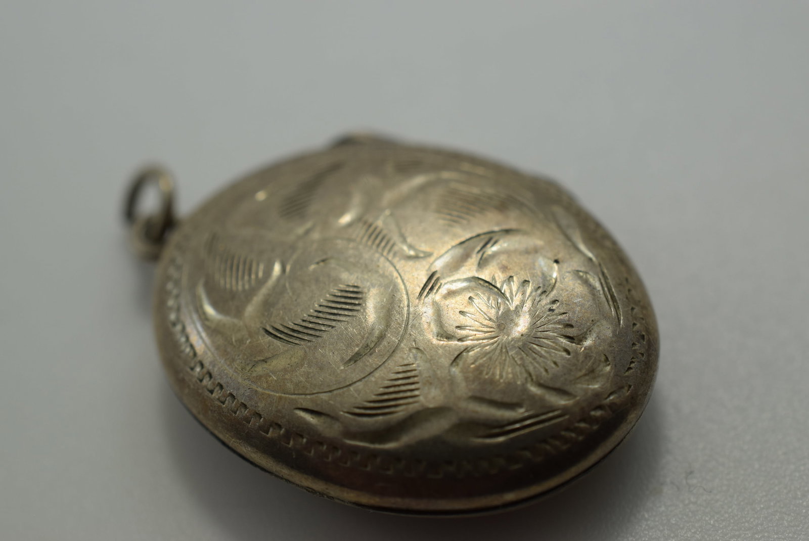 Birks Burkhardt Sterling Silver 925 Old Locket Pendant 1 1/8" Vintage Lot # JM 990 (1 of 3)