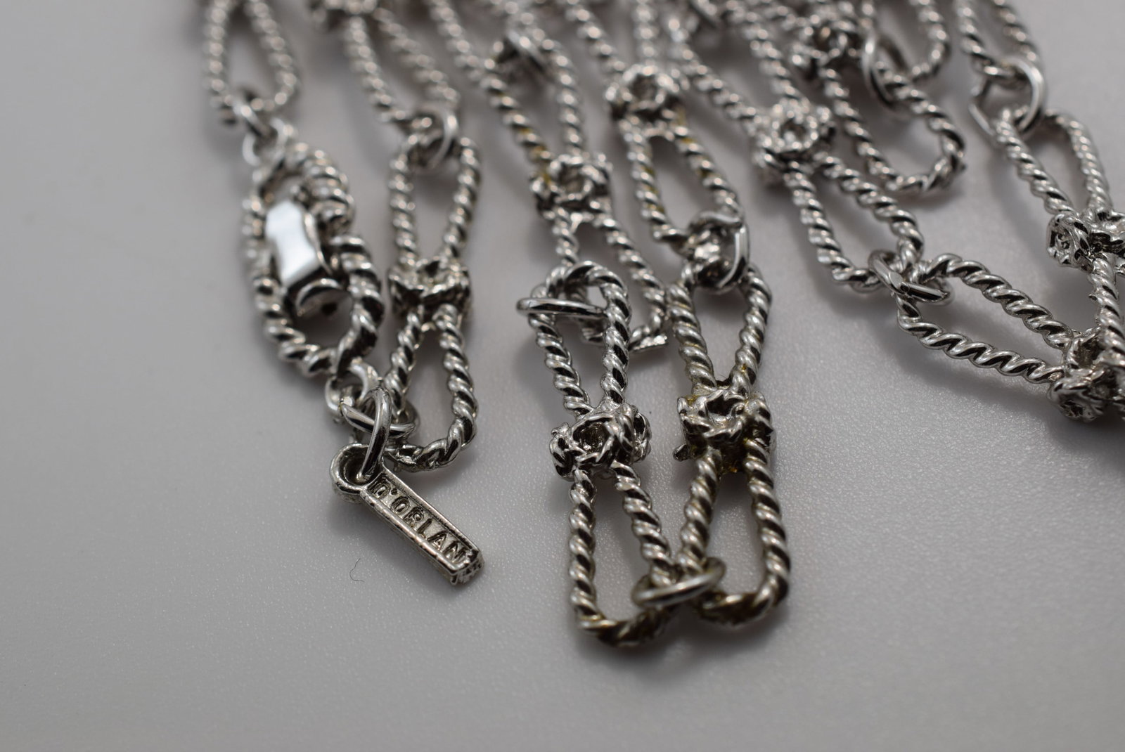 Boucher for D'Orlan Bows Necklace Chain 28" Vintage Lot # JM 1013: Boucher for D'Orlan Bows Necklace Chain 28" Vintage