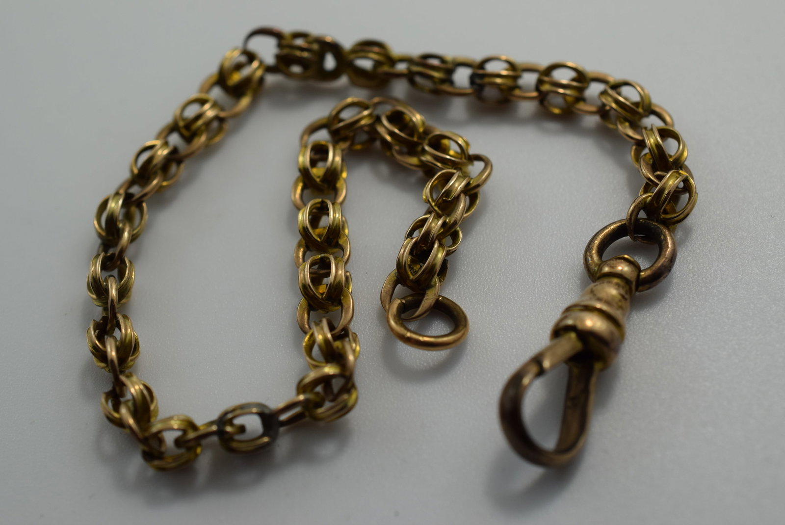 Edwardian Fob Watch Chain 8 1/2" Vintage Lot # JM 1051: Edwardian Fob Watch Chain 8 1/2" Vintage