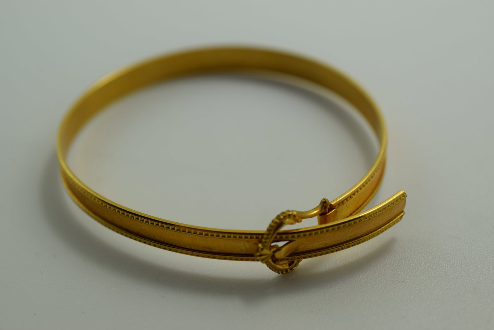 Belt Bracelet Small wrist 1 1/8" Across inside Vintage Lot # JM 1060: Belt Bracelet Small wrist 1 1/8" Across inside Vintage