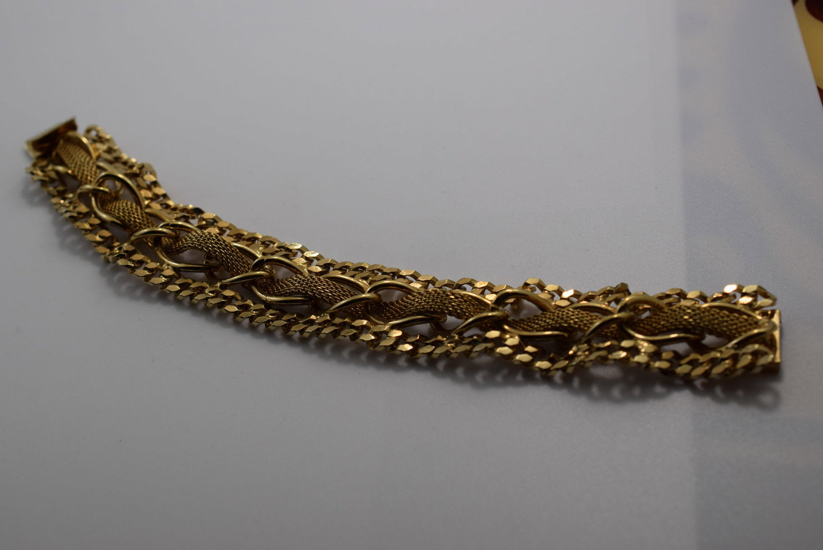 Bracelet 7" Chain Link Nice Vintage Lot # JM 1071 (1 of 3)