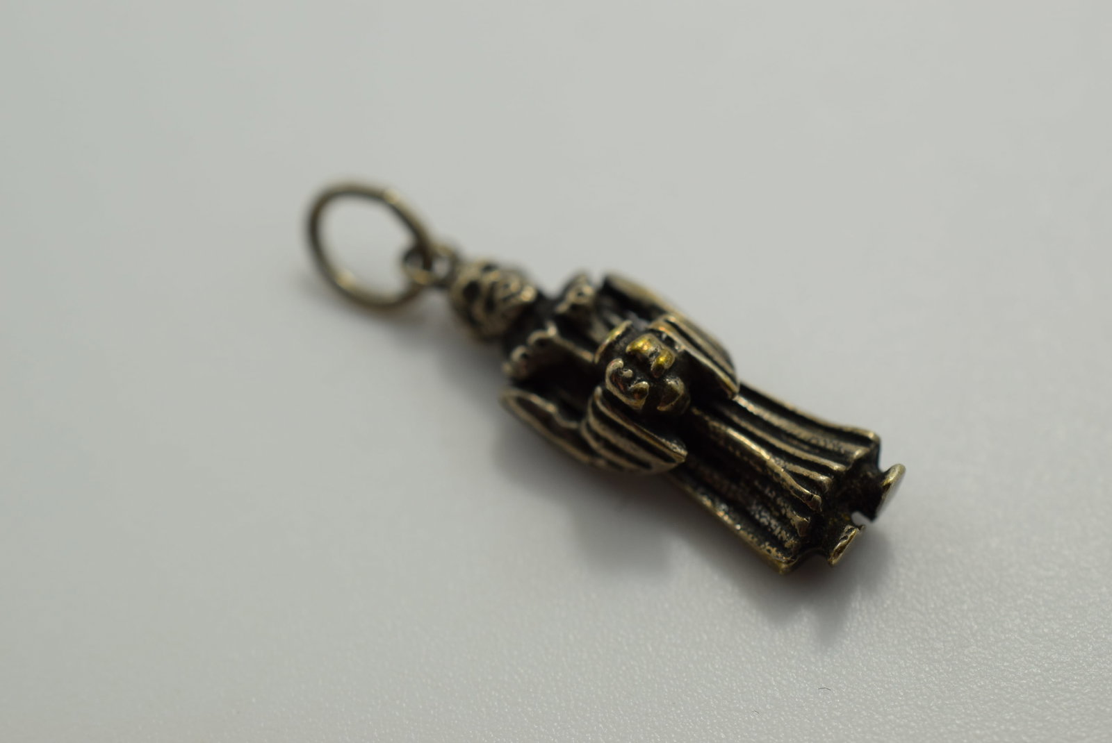 Rothenberg Jewish Silver Pendant Moveable Charm Hands go up down Vintage Lot # JM 1137: Rothenberg Jewish Silver Pendant Moveable Charm Hands go up down Vintage signed Rotherberg on the back