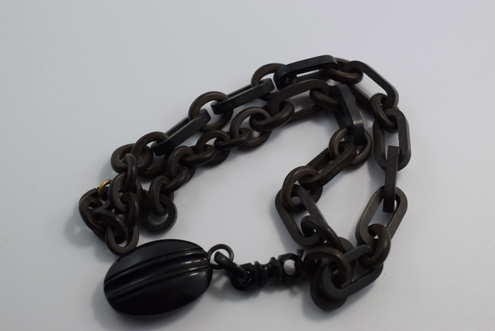 Edwardian Jet Necklace Old 18" plus drop 2 1/2" Vintage Lot # JM 1181: Edwardian Jet Necklace Old 18" plus drop 2 1/2" Vintage