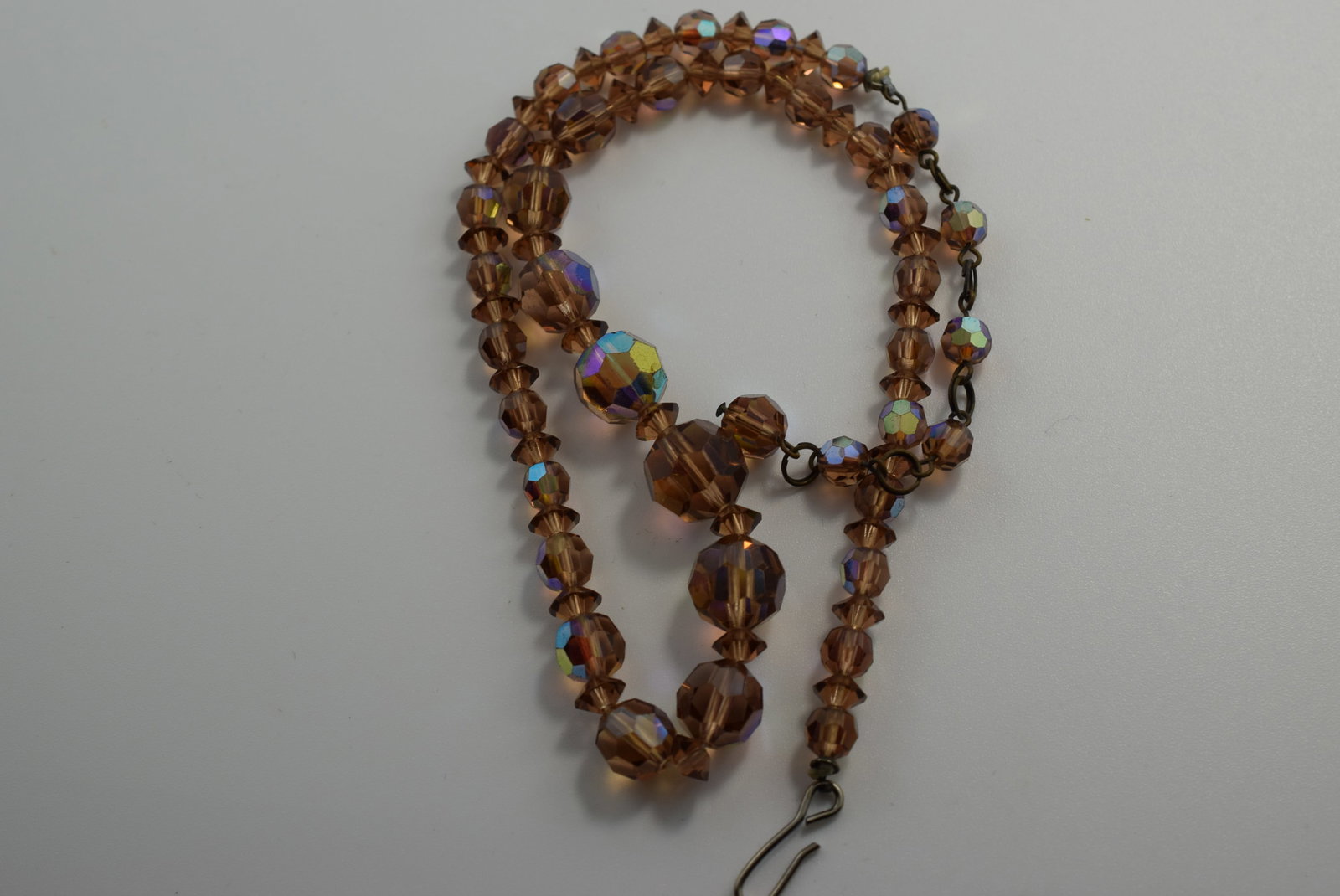 18" Crystal 1940's Necklace Vintage Lot # JM 1184: 18" Crystal 1940's Necklace Vintage