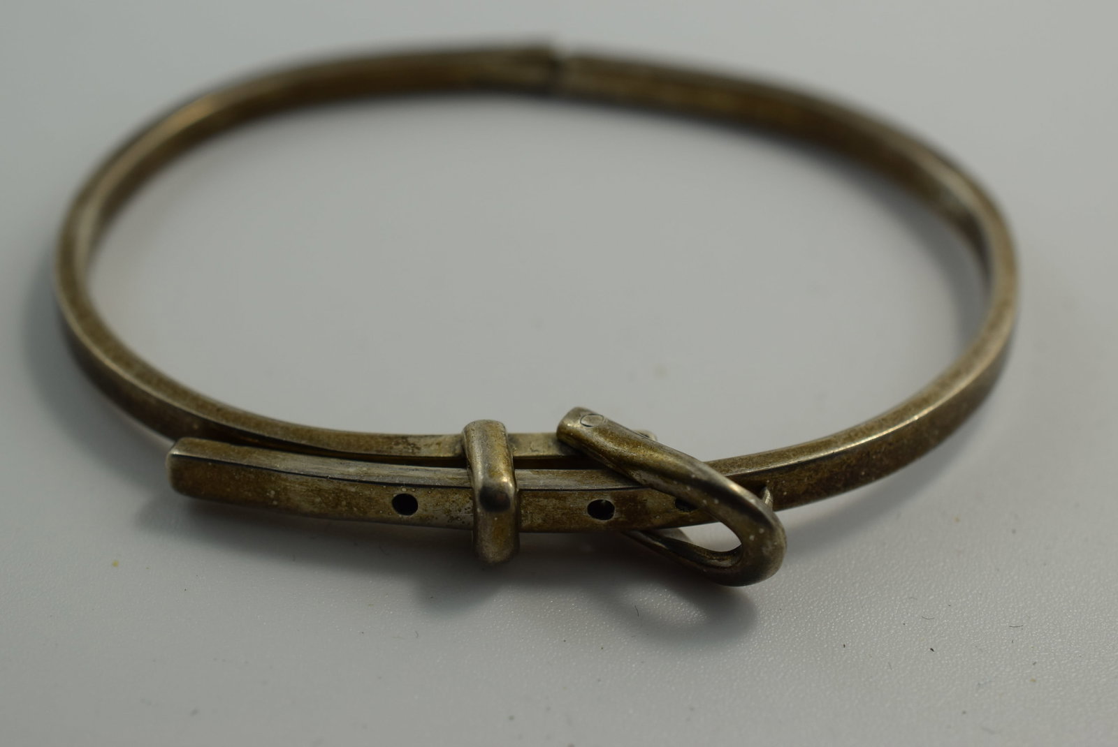 Sterling Silver 925 Belt Bracelet Thick 16 Grams Signed Vintage Lot # JM 1207: Sterling Silver 925 Belt Bracelet Thick 16 Grams Signed Vintage
