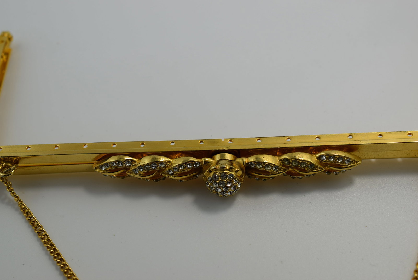 Fancy Rhinestone Purse Handle Ready for your Purse making Skill Vintage Lot # JM 1218 (1 of 2)