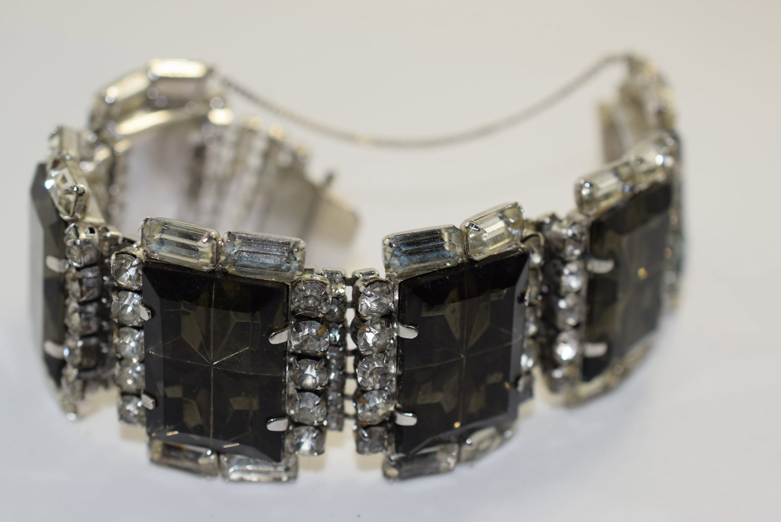 Chunky Chunky Rhinestone Super Bracelet Vintage Lot # JM 1229 (1 of 2)