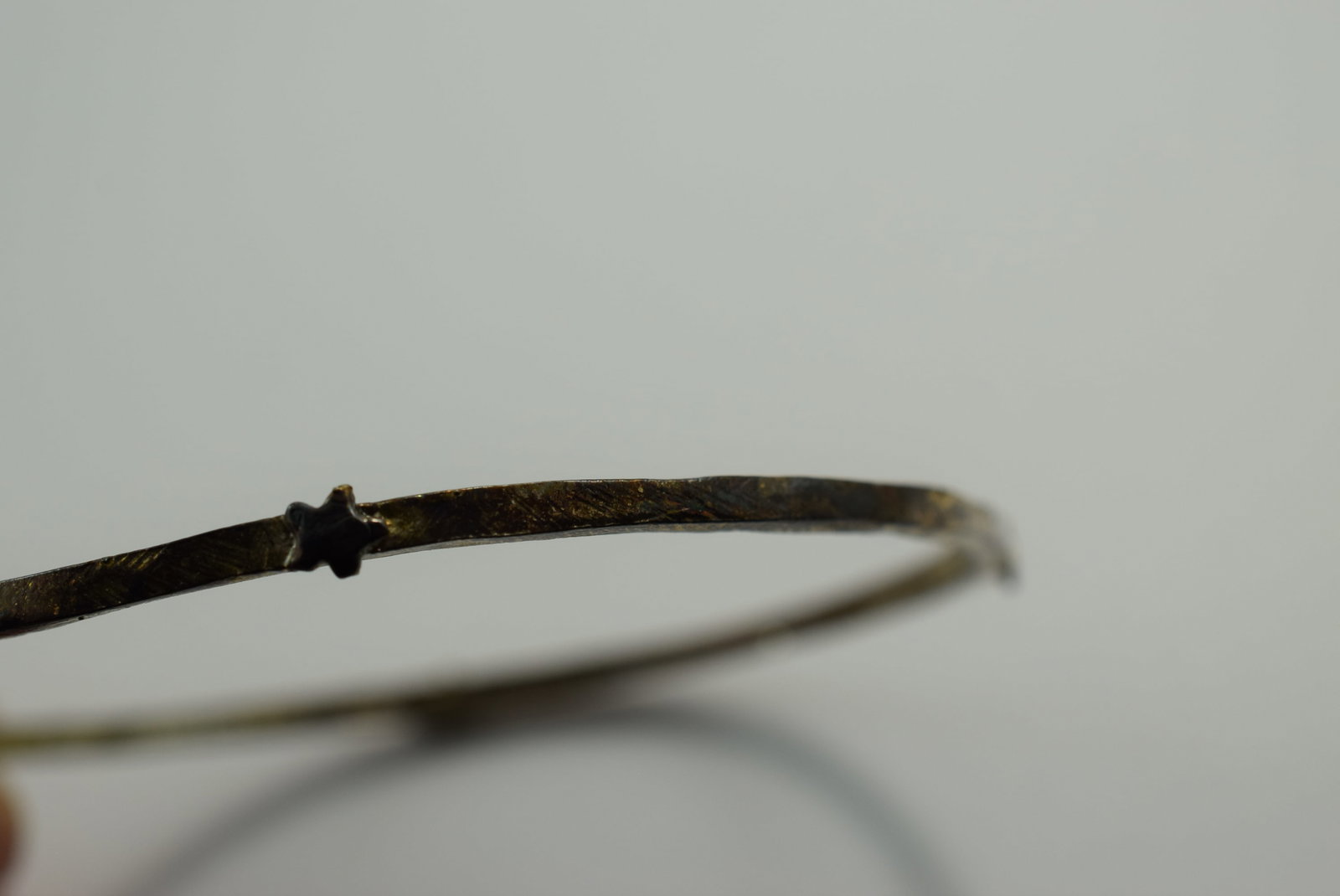 Stars Bangle Silver Bracelet Vintage Lot # JM 1249: Stars Bangle Silver Bracelet Vintage