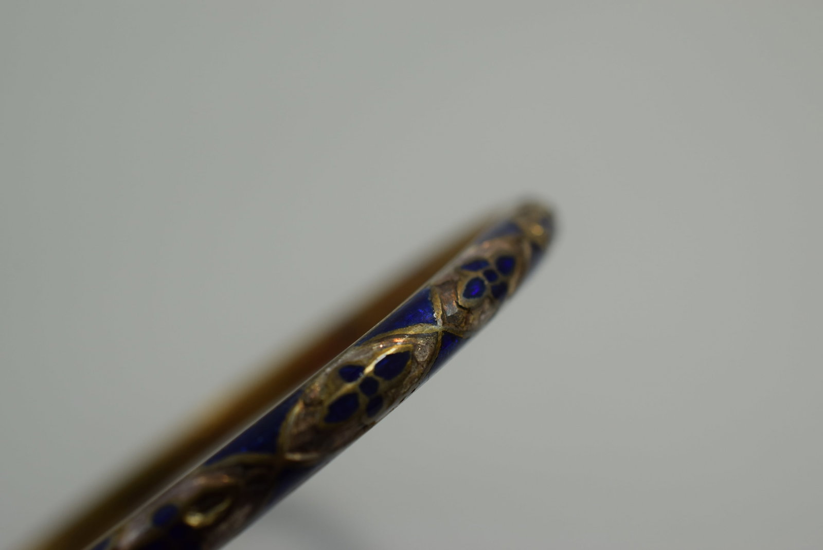 Enamel Cobalt Blue Bracelet Vintage Lot # JM 1250 (1 of 4)
