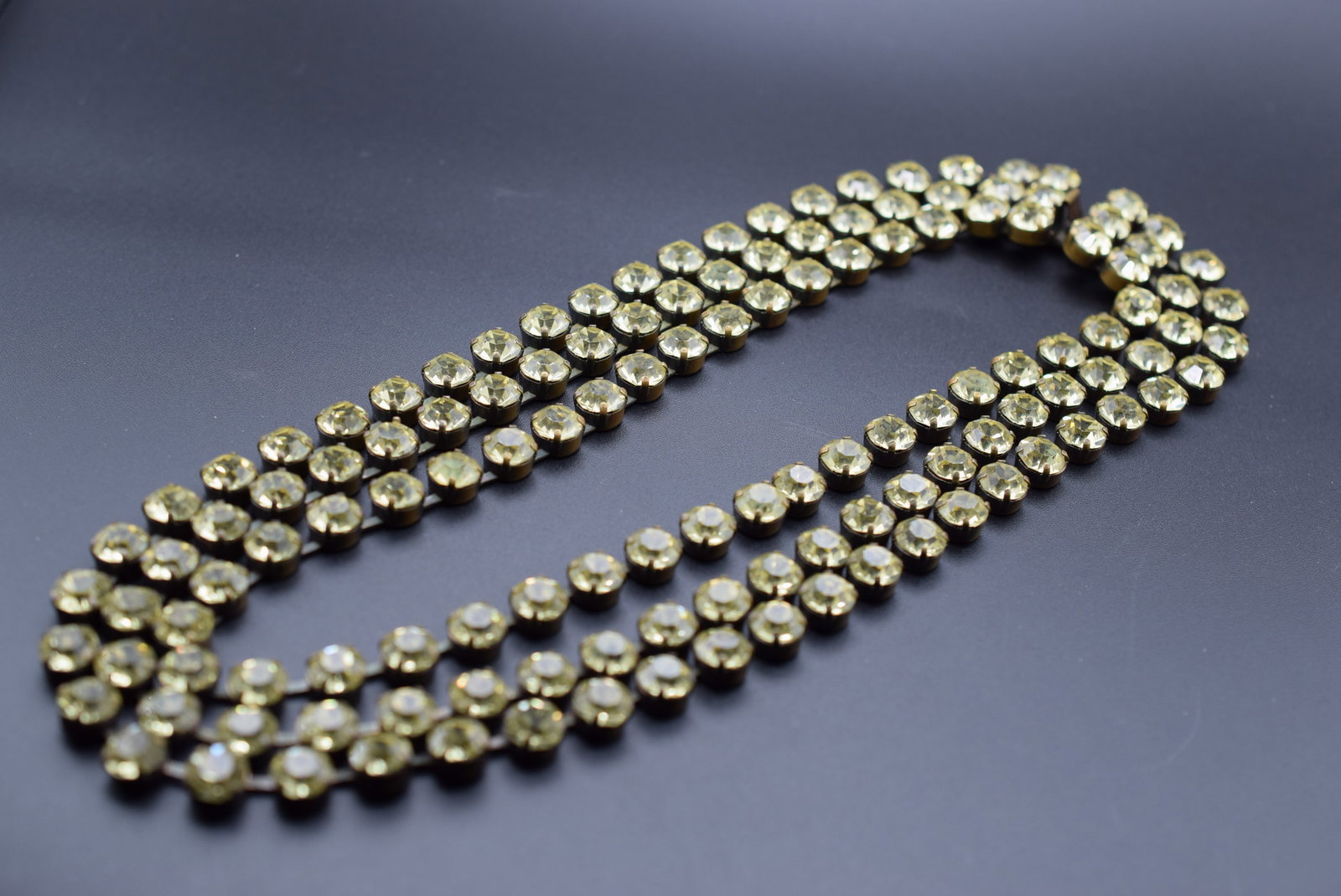 OUTSTANDING Cze c Triple Strand Vintage Necklace Lot HK 9: OUTSTANDING Cze c Triple Strand Vintage Necklace 17" long