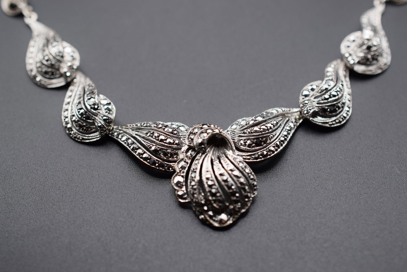 Vintage Necklace Marcasite 1950's Lot HK 27 (1 of 3)