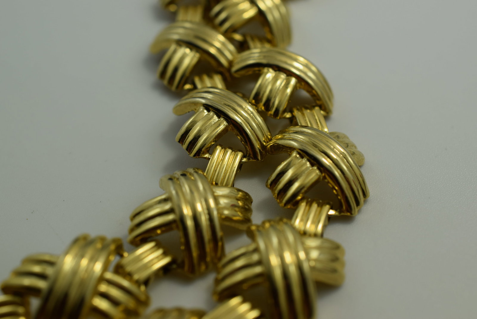 Ribbed Necklace 18 3/4" Vintage Lot # KN 36 (1 of 2)