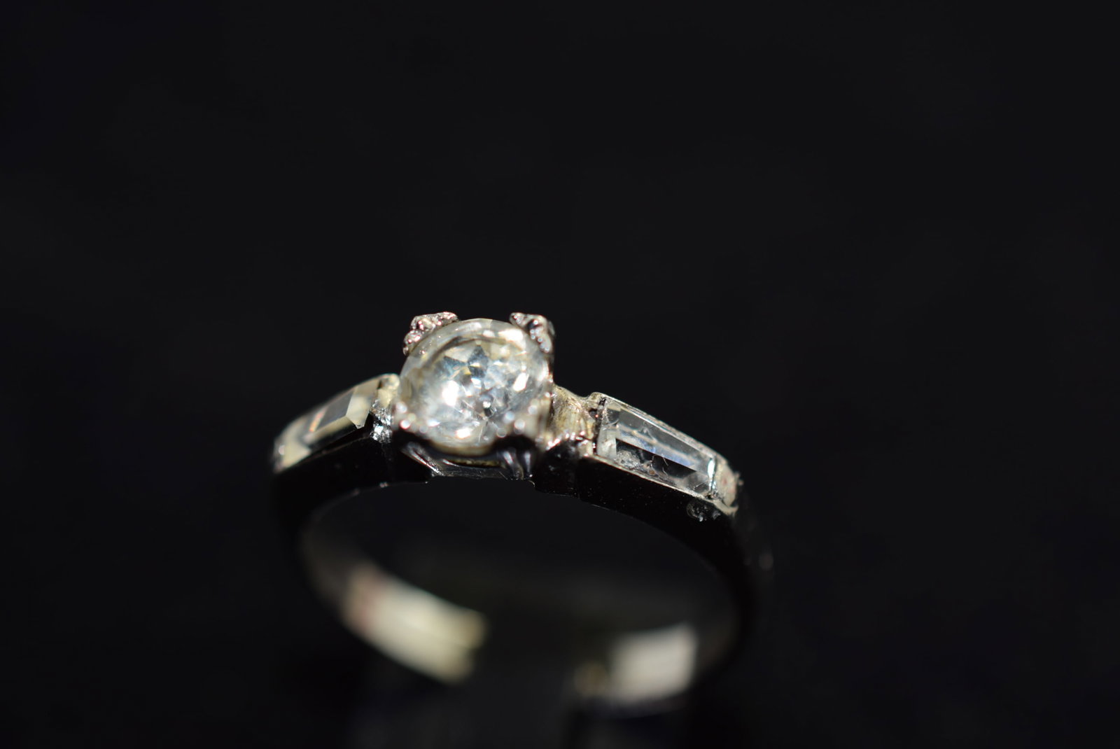 Sterling Ring Size 7 Vintage Lot # KN 63: Sterling Ring Size 7 Vintage