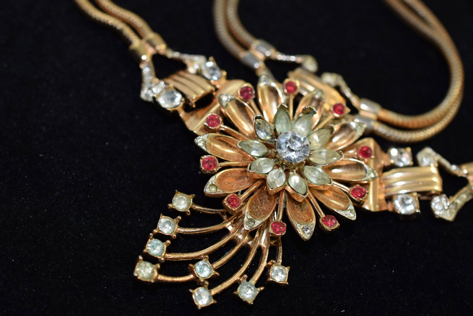 Sterling Pegasus Magnificent Coro Necklace 1940's Vintage Lot # KN 160: Sterling Pegasus Magnificent Coro Necklace 1940's Vintage