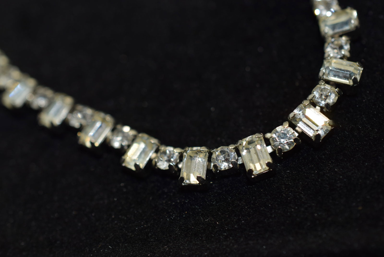 Triad Signed 1940's Rhinestone 15 1/4" Necklace Lot # KN 169 (1 of 3)
