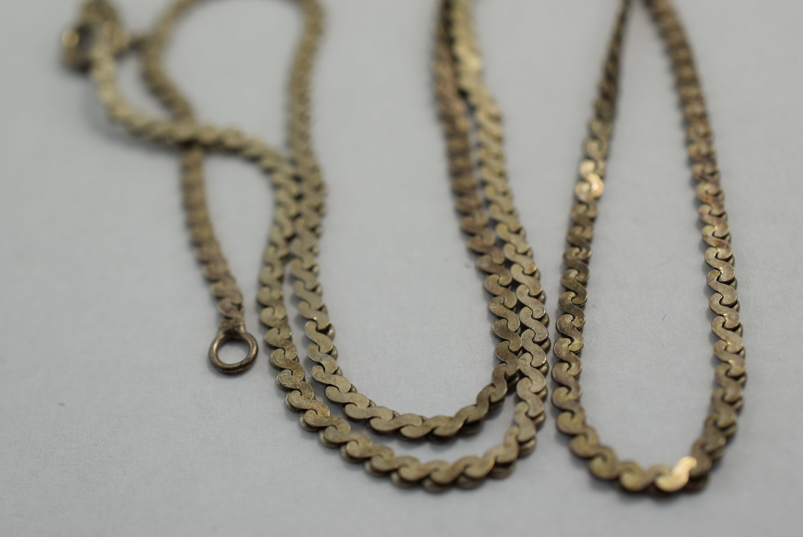 Sterling Silver 925 Chain Necklace 18" Vintage Lot # KN 249 (1 of 2)