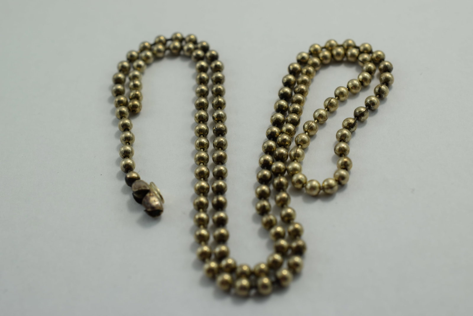 Sterling Silver 925 Dog Tag Necklace Chain 20" Vintage Lot # KN 257 (1 of 2)