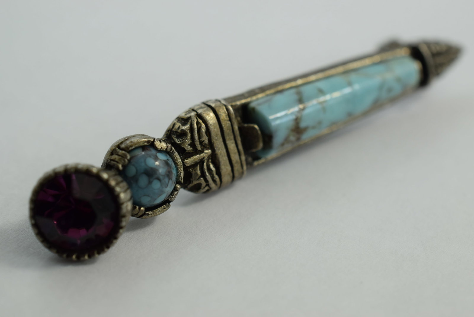 Celtic Scot Agate Kilt Brooch Pin Vintage Lot # KN 259 (1 of 3)