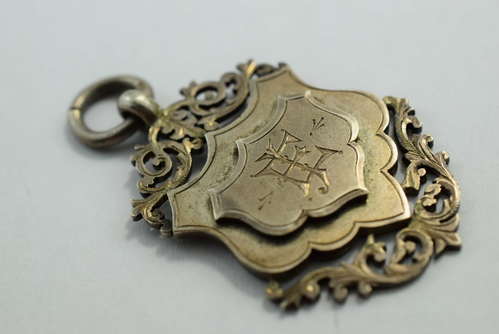 1904 Bower Ploughing Ass'n Sterling Silver 925 Edwardian Medal Pendant Heavy Vintage Lot # KN 282 (1 of 3)