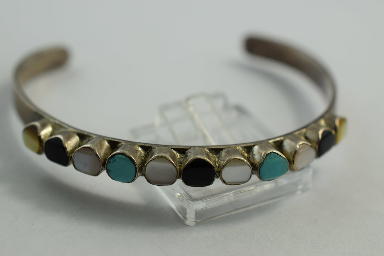 Navajo Sterling Silver 925 Turquoise Bracelet Vintage Lot # KN 307: Navajo Sterling Silver 925 Turquoise Bracelet Vintage 9.32 grams