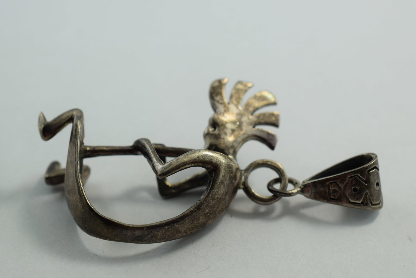 Kokopelli HUGE Pendant Heavy Sterling Silver 925 Nice 2 1/2" Vintage Lot # KN 318: Kokopelli HUGE Pendant Heavy Sterling Silver 925 Nice 2 1/2" Vintage weighs 16.61 grams