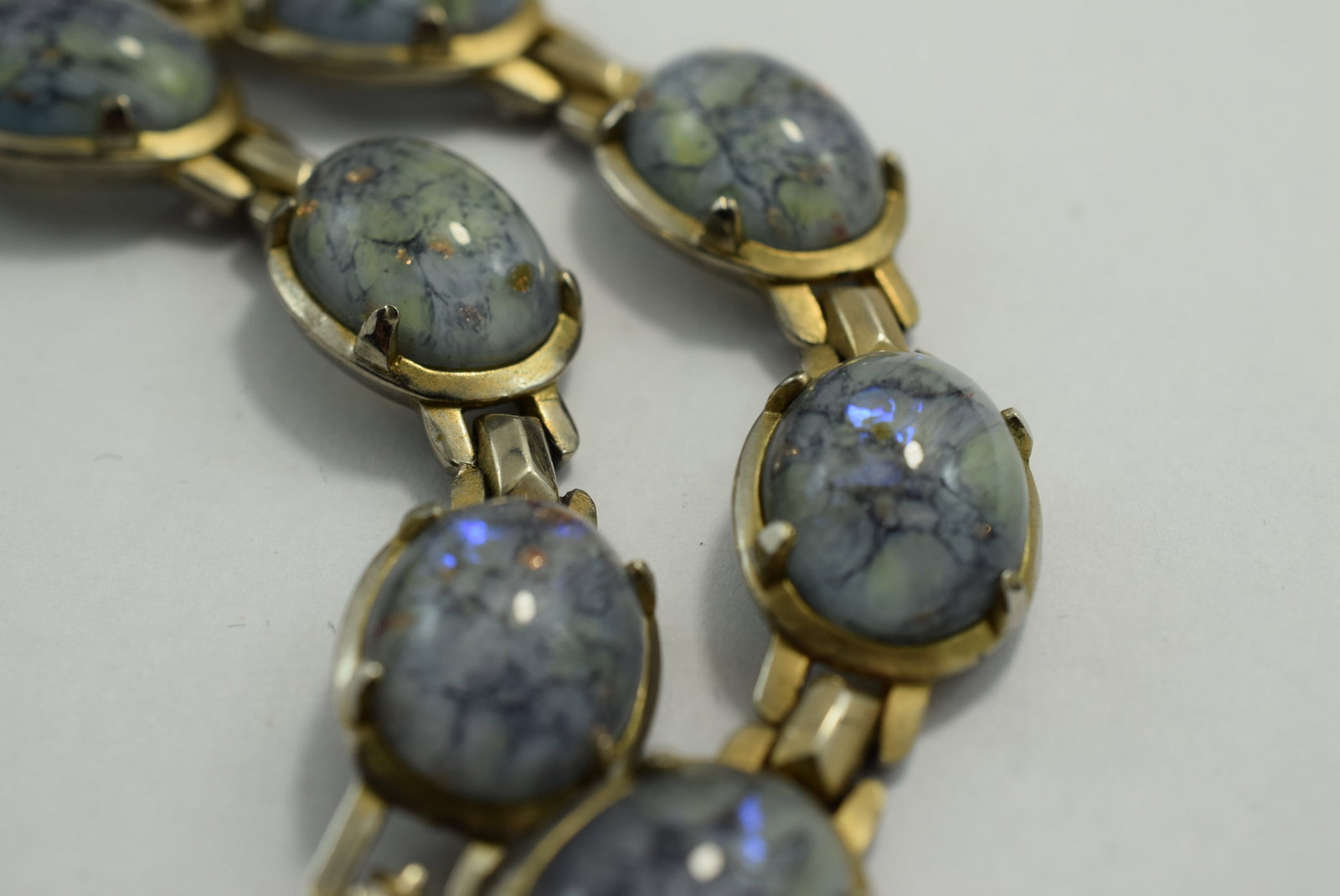 Sherman Necklace 14 1/4" Art Glass 1940's Rare Signed Vintage Lot # KN 365 (1 of 9)