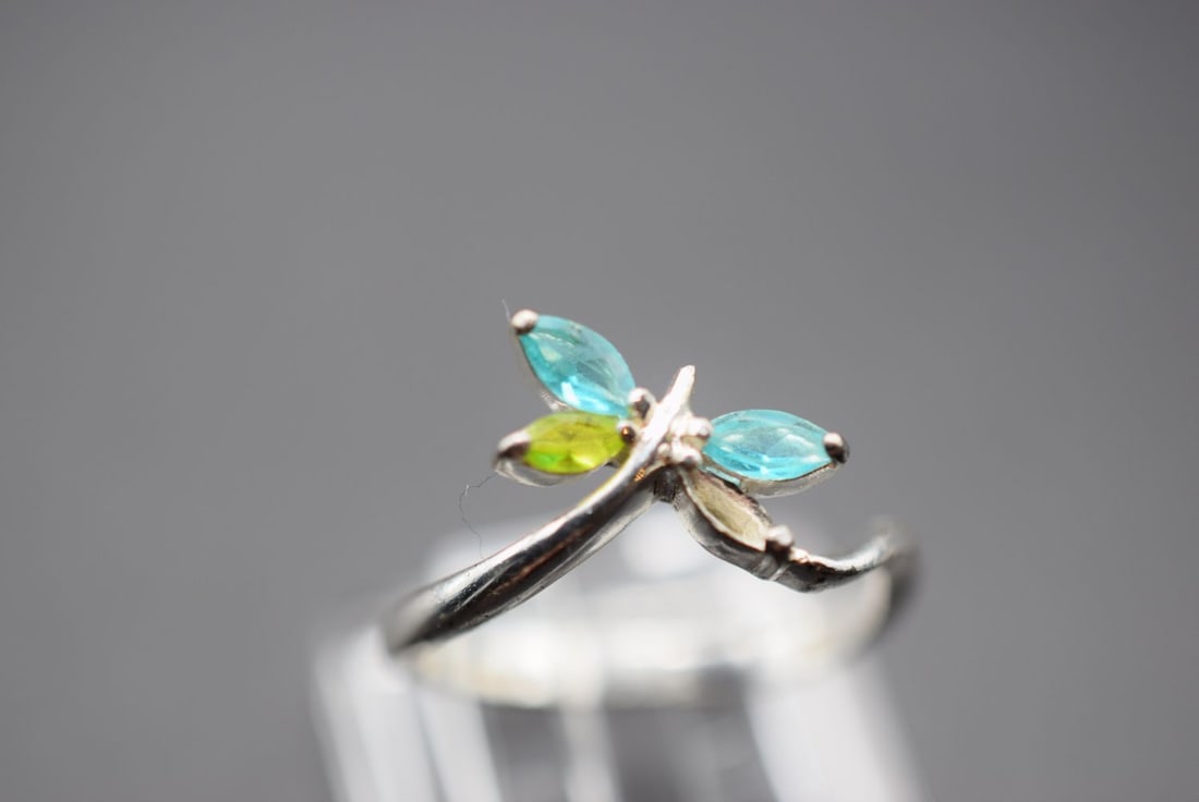 Butterfly Ring Vintage Sterling Size Size 7 Lot HK 468 (1 of 2)