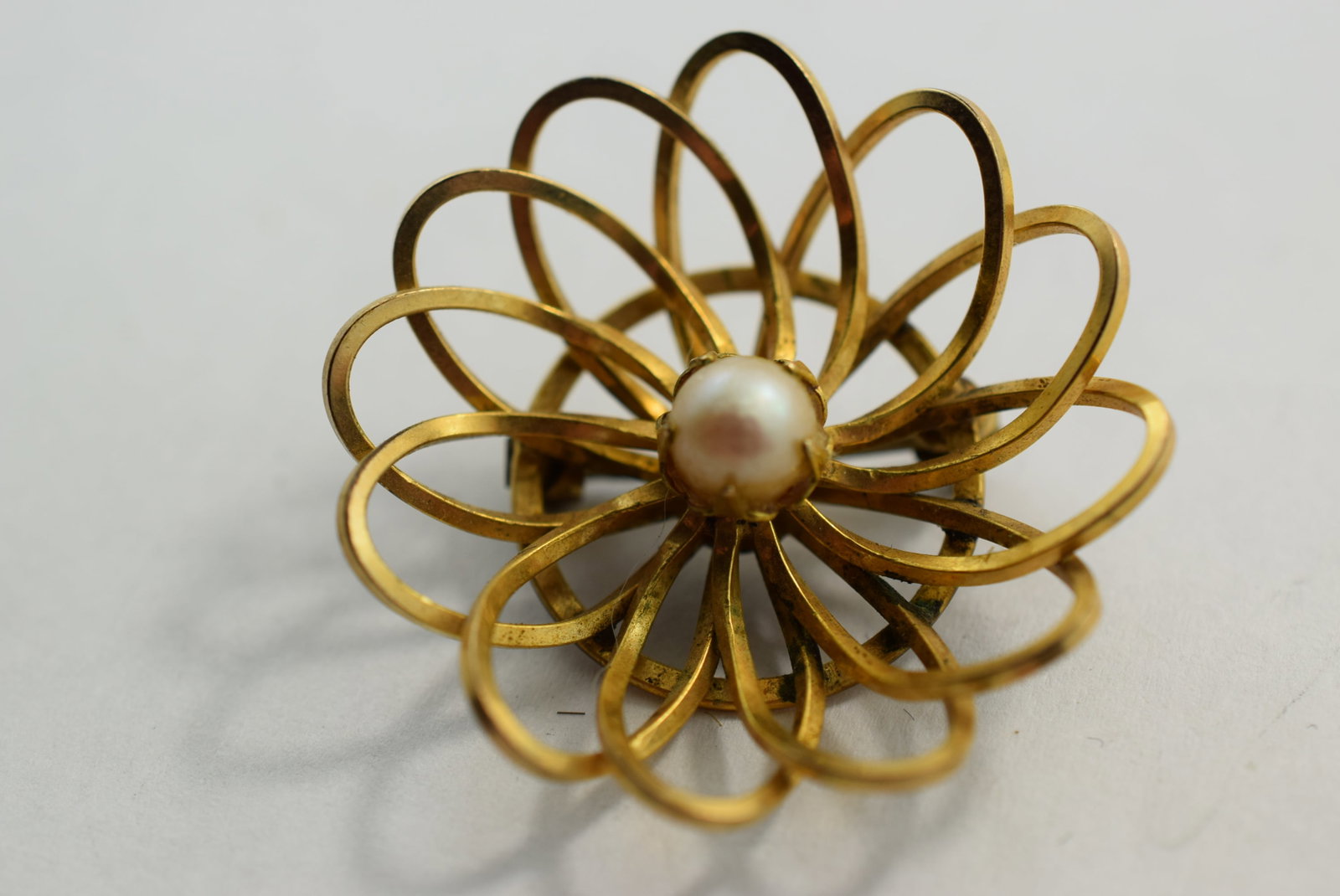 12 KT Gold Filled Brooch Pin 1940's 1 1/4" Vintage Lot # KN 537 (1 of 3)
