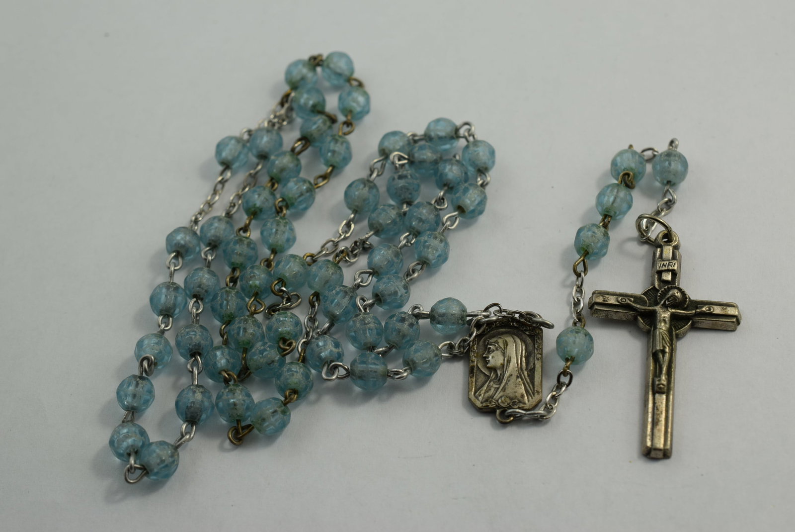 Old Rosary 20 1/2" Hanging Length Vintage Lot # KN 556: Old Rosary 20 1/2" Hanging Length Vintage not glass
