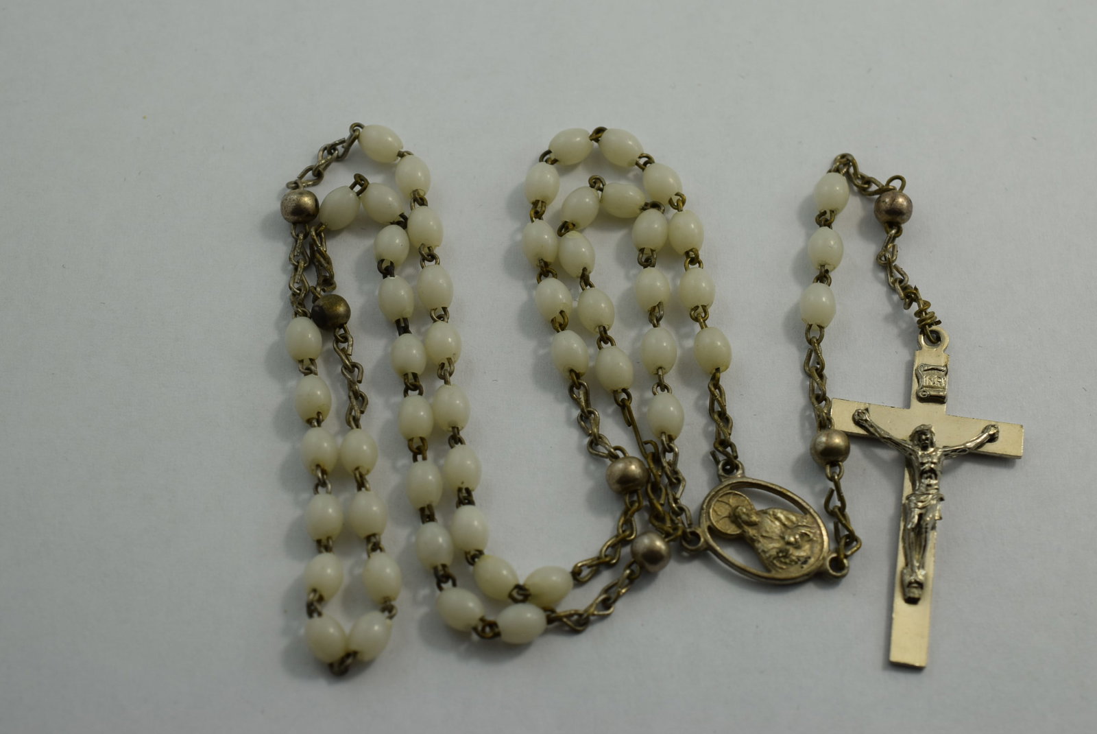 Old Rosary 16 1/4" Hanging Length Vintage Lot # KN 561: Old Rosary 16 1/4" Hanging Length Vintage