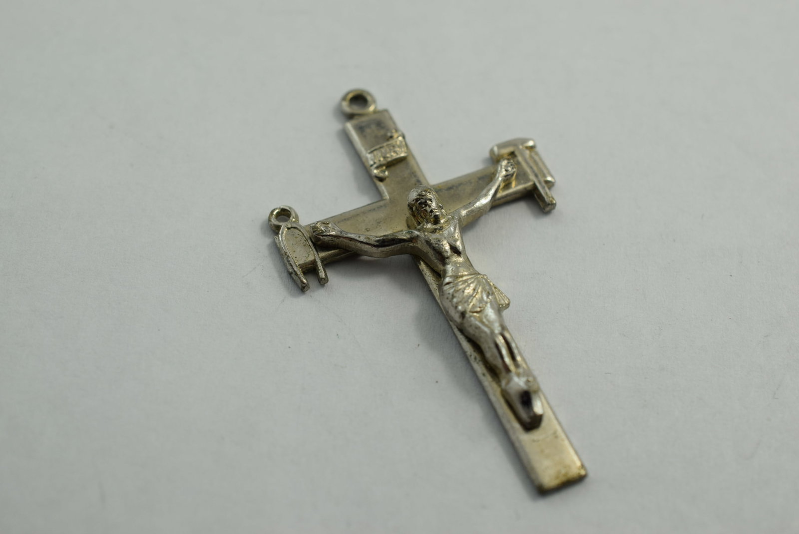 Crucifix Cross Pendant 2" Vintage Lot # KN 576 (1 of 2)