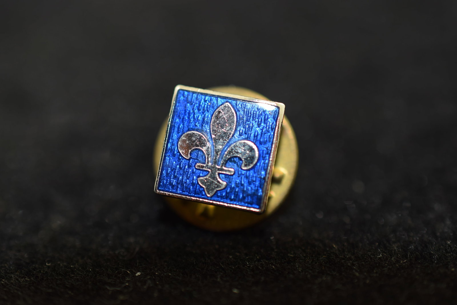 Enamel Fleur de Lys Brooch Vintage Lot # KN 612 (1 of 2)