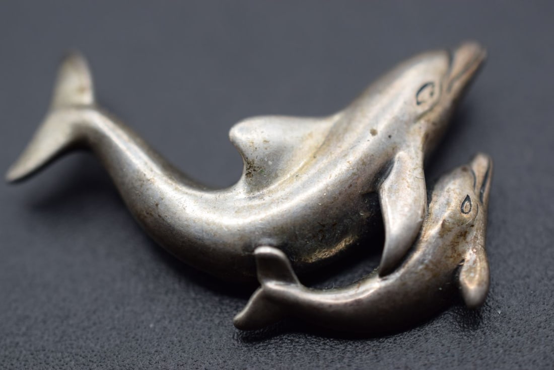 Dolphin Sterling Pendant Vintage Lot HK 622 (1 of 2)